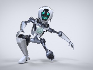 robot cartoon character Modelo 3D