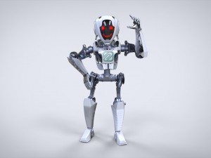 robot cartoon character Modelo 3D