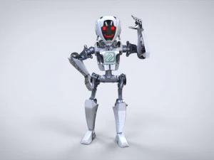 robot cartoon character 3D Model