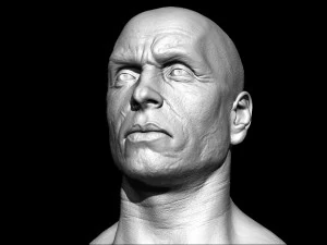 realistic male head 3D Model