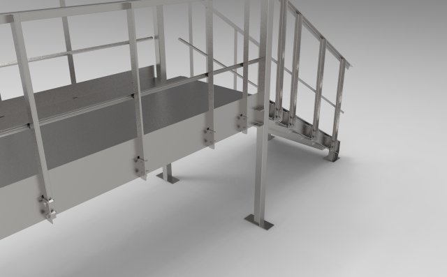 staircase with canopy 3D Model .c4d .max .obj .3ds .fbx .stl .blend 