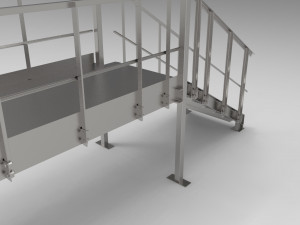 staircase with canopy 3D Model