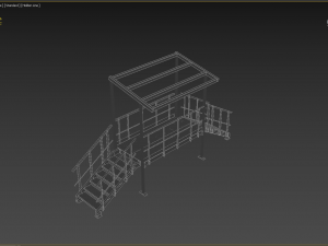 staircase with canopy 3D Model
