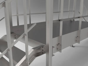 staircase with canopy 3D Model