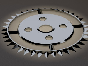 gear in steampunk style Modelo 3D
