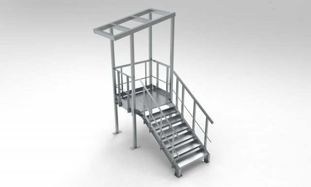 little staircase for free Model 3D .c4d .max .obj .3ds .fbx .stl .blend 