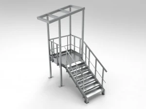 pequena escada de graça Modelo 3D