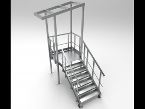little staircase for free Model 3D