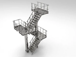three-level staircase 3D Model