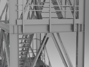 fire escape Modèle 3D