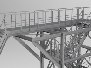 fire escape Modèle 3D