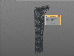 fire escape Modèle 3D
