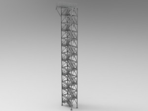 fire escape Modèle 3D