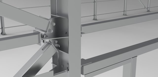 little factory with steel construction 3D Model .c4d .max .obj .3ds .fbx .stl .blend 