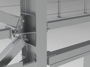 little factory with steel construction 3D Model
