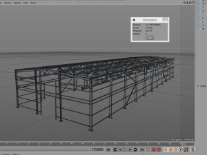 little factory with steel construction 3D Model