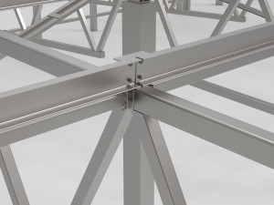 aircraft hangar of metal 3D Model