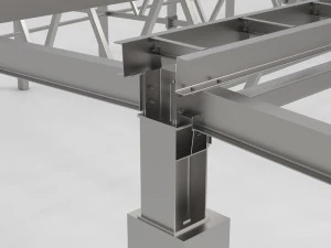 aircraft hangar of metal 3D Model