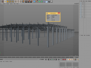 aircraft hangar of metal 3D Model