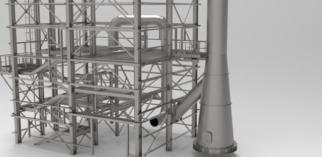 boiler house 3D 모델 .c4d .max .obj .3ds .fbx .stl .blend 