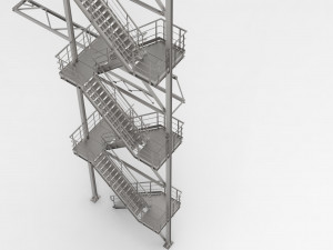second fire escape 3Dモデル