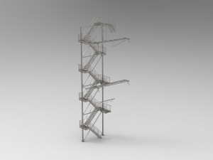second fire escape 3Dモデル