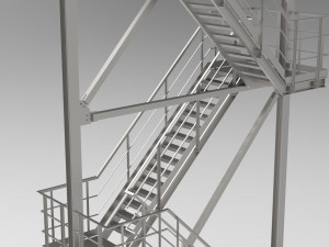 second fire escape 3Dモデル