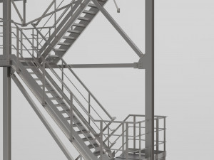 second fire escape 3Dモデル