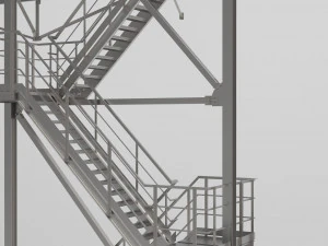 second fire escape 3D Model