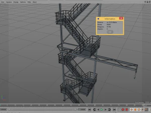 second fire escape 3D Model