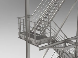 second fire escape 3D Model