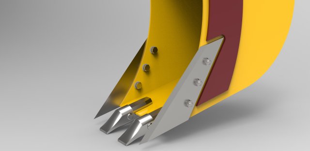 trench bucket for excavator 3D Model .c4d .max .obj .3ds .fbx .stl .blend 