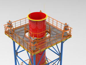 huge oil plant pipe 3D Model