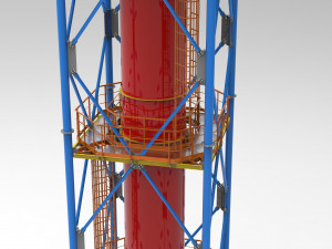 huge oil plant pipe 3D 모델