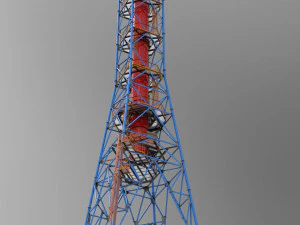 huge oil plant pipe 3D Model