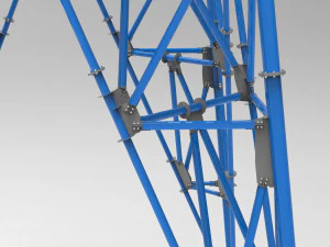 huge oil plant pipe 3D Model