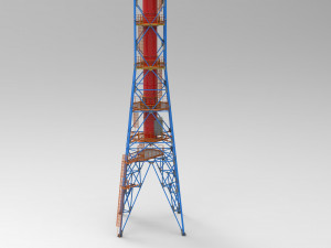 huge oil plant pipe 3D 모델