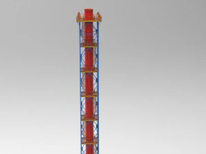 huge oil plant pipe 3D Model