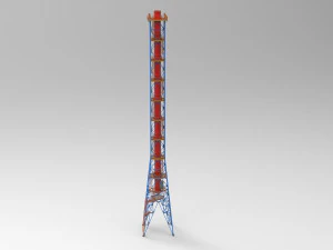 huge oil plant pipe 3D Model