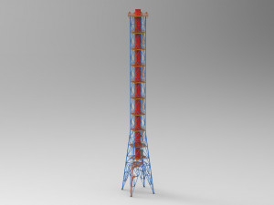 huge oil plant pipe 3D 모델