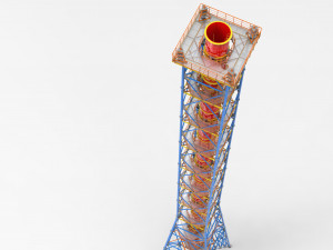 huge oil plant pipe 3D 모델