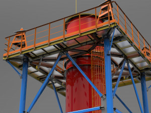 huge oil plant pipe 3D 모델