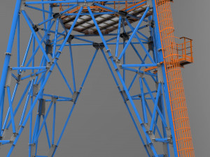 huge oil plant pipe 3D 모델