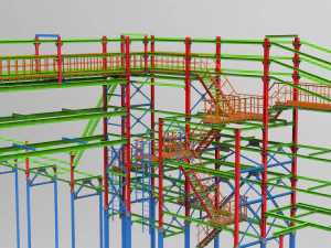 cable trestle 3D Model