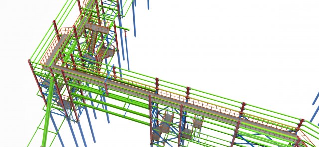 cable trestle 3D Модель .c4d .max .obj .3ds .fbx .stl .blend 