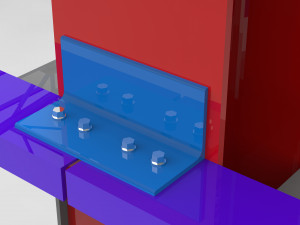 little factory with steel construction Model 3D
