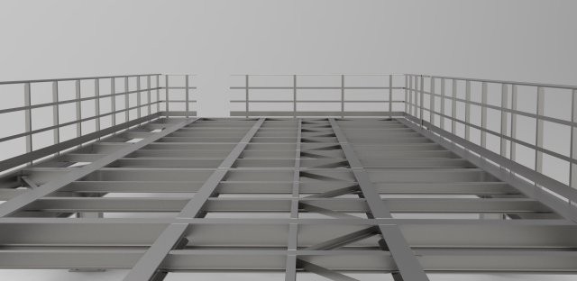 steel platform 3D Model .c4d .max .obj .3ds .fbx .stl .blend 