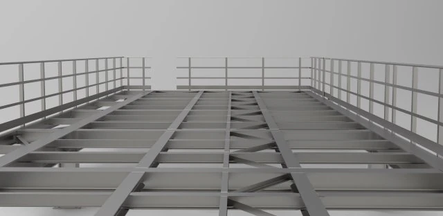 steel platform 3D Model .c4d .max .obj .3ds .fbx .stl .blend