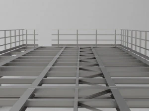 plataforma de a&ccedil;o Modelo 3D