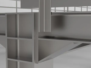 steel platform 3D Model